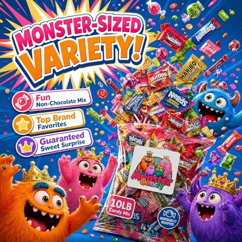 Image of Party Favor Candy Mix - 10 lb Pinata Stuffers Candy Bulk - Goodie Bag Stuffers for Kids Party Favors - Candy Variety Pack - Bulk Candy Bags - Individually Wrapped Candies - Parade - July 4th