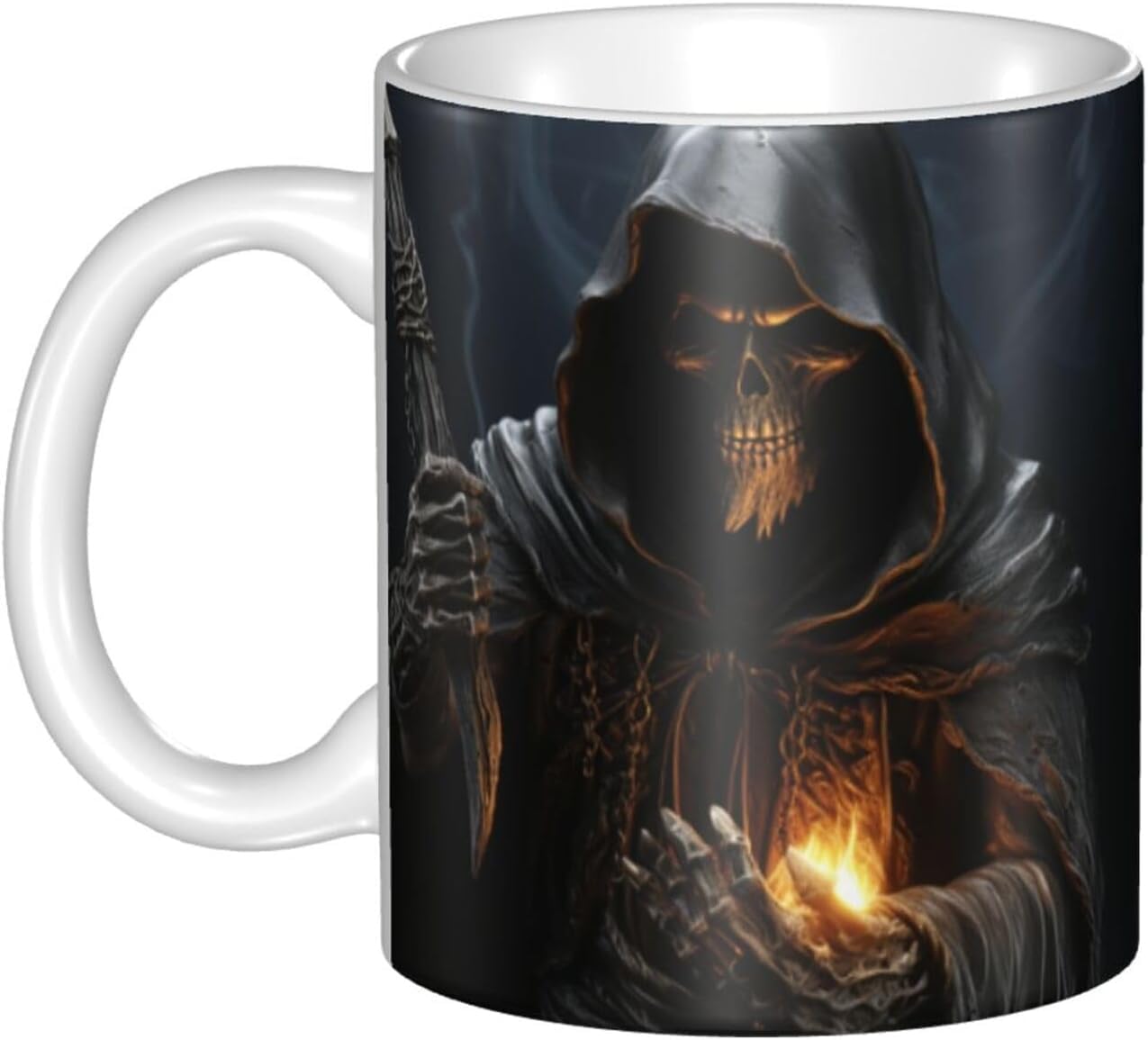 Personalised Coffee Mugs Grim-Reaper Drinking Cups Funny Ceramic Cup for Friend Celebration 330ml