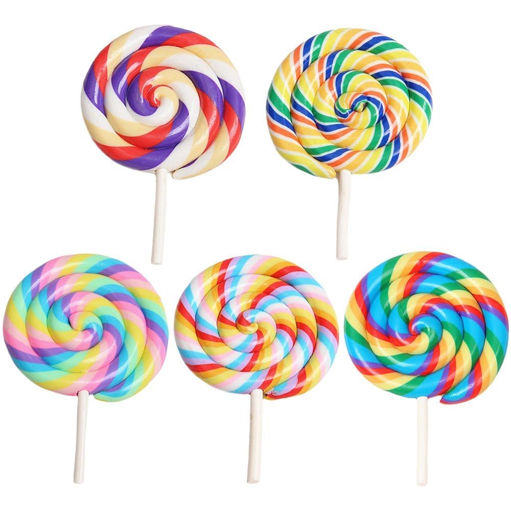 Amazon.co.jp: レインボースワールロリポップ 5個 食品サンプル 人工
