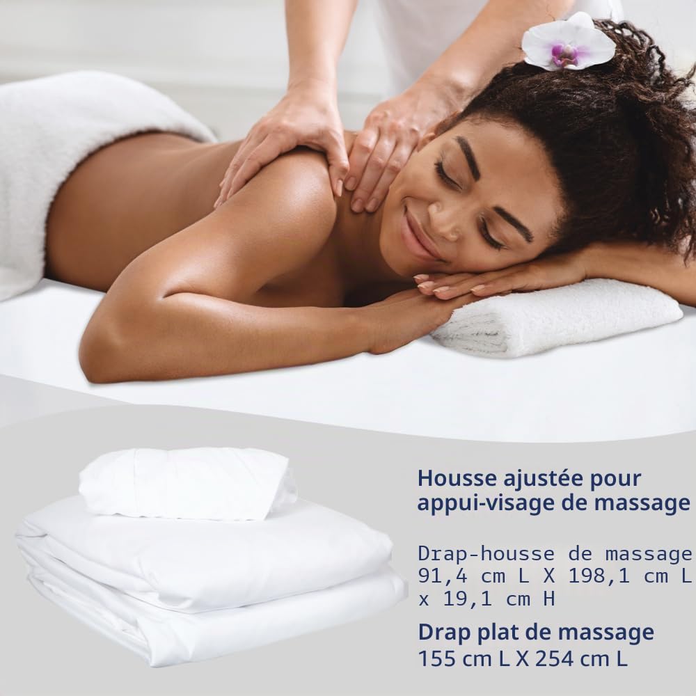ForPro for Pro Parure de lit 3 pièces en Microfibre de qualité supérieure, Blanc