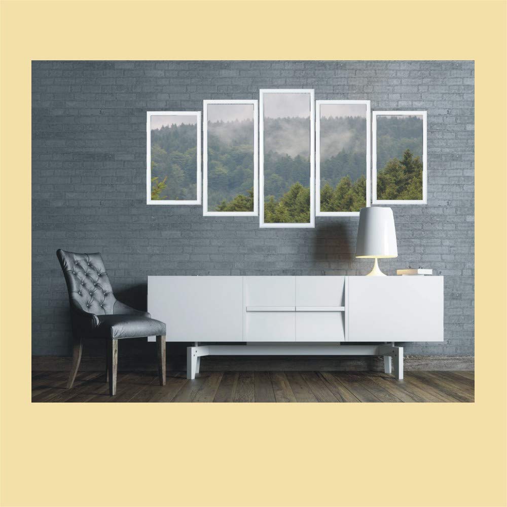 Polyptychon Bilderrahmen 132 x 72 cm Farbe Weiß für Malen nach Zahlen | Ideal für Malen nach Zahlen Bilder z.B. von Schipper, fertig montiert, mit Hartfaserrückwand, ohne Glas