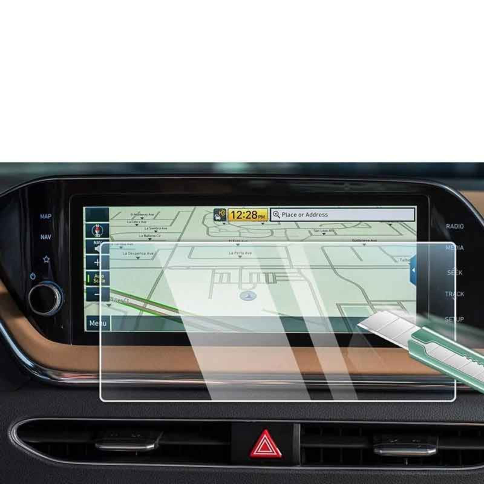 Nawigacja samochodowa Szkło hartowane Ekran LCD Folia ochronna Naklejka Osłona Dla Hyundai Sonata 2020-2022
