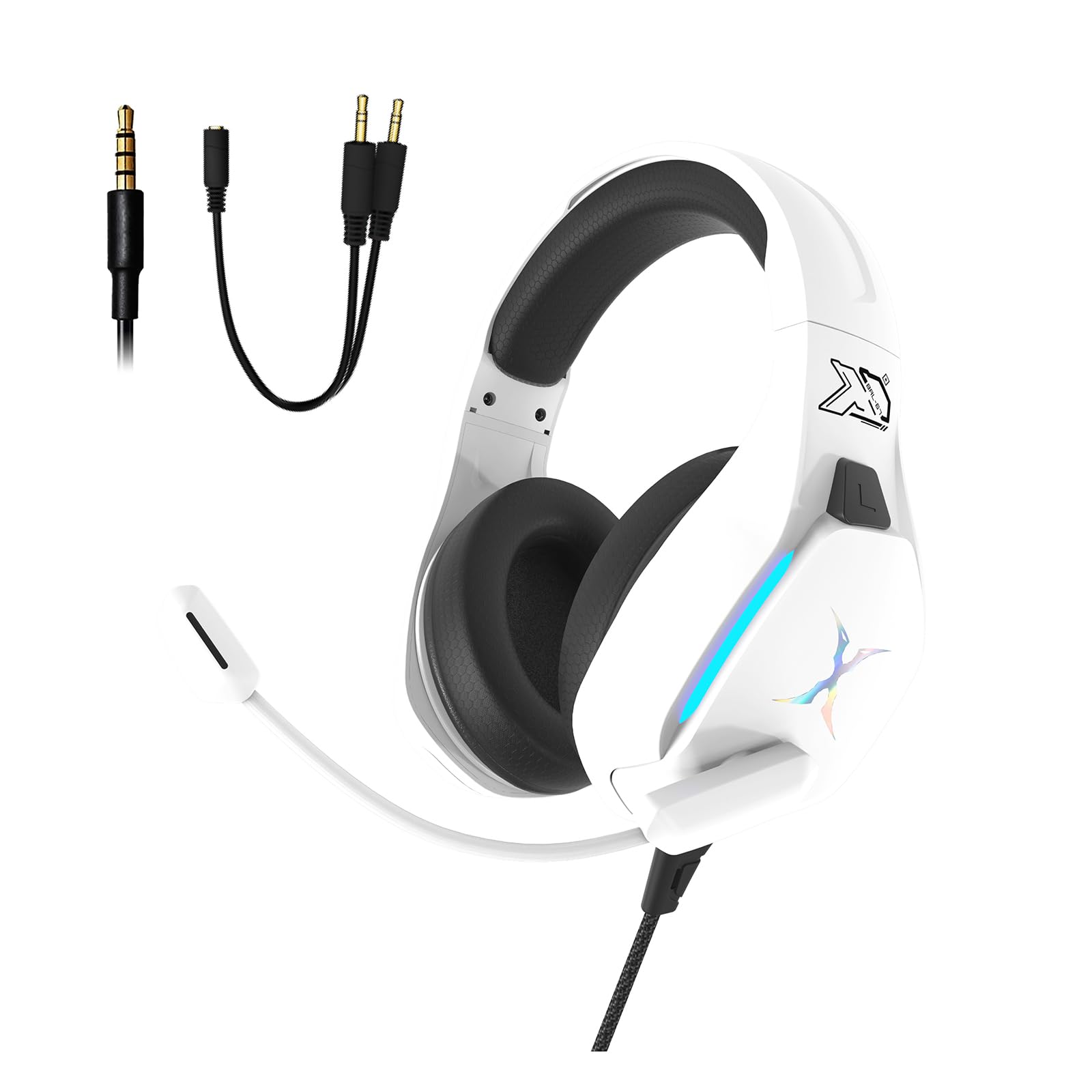 FOXXRAY BAL-67 Gaming Headset for PC PS4 PS5 Xbox Surround Sound Headphone with Noise Canceling Microphone 50MM Dynamic