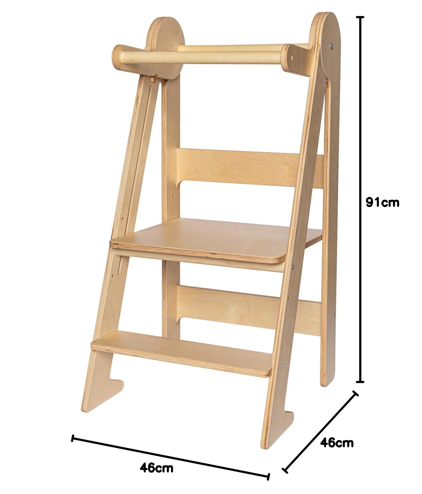 TOYBOX Montessori Kleinkind-Turm & faltbarer Holz Tritthocker - Faltbare Küchenhilfe für Kleinkinder, Kinder Lernen & Steh-Möbel