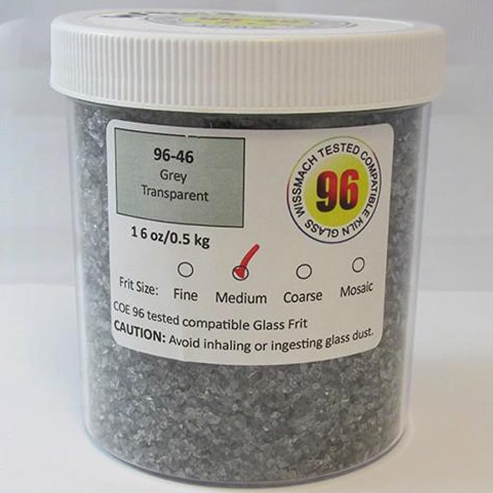 Wissmach Glass Frit Grey Medium Transparent 1lb. 96 COE