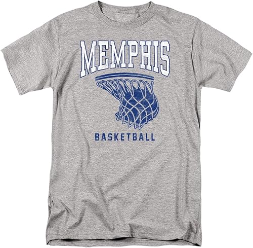 Miniatura 7 de University of Memphis - Camiseta unisex con aro de baloncesto oficial para adultos Azul Real,Athletic Heather,Negro,Blanco,Carbón,Carbón