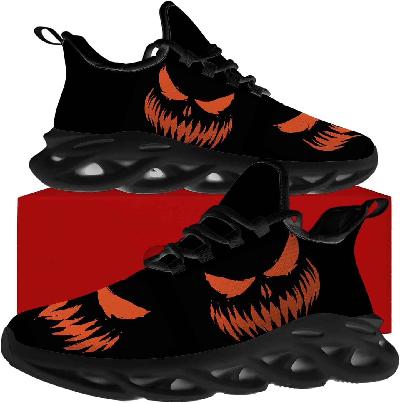 Ciadoon Halloween Shoes for Women Men Road Running Walking Tennis Breathable Lightweight Sneakers Gifts for Men Women