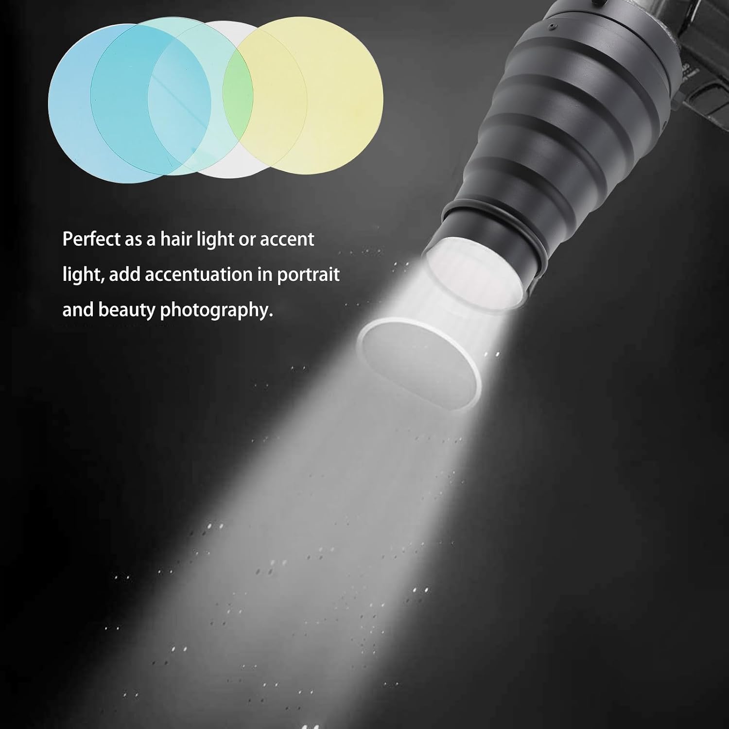 BESPORTBLE Photography Beam Tube Kit with Honeycomb Grid and Color Filters, Medium Size Aluminum Alloy Flash Accessories for Speedlight, Studio Lighting Modifier for Photographers