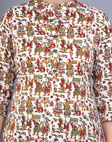 Image of Jikonet Women's Printed Rayon Straight Short Kurti