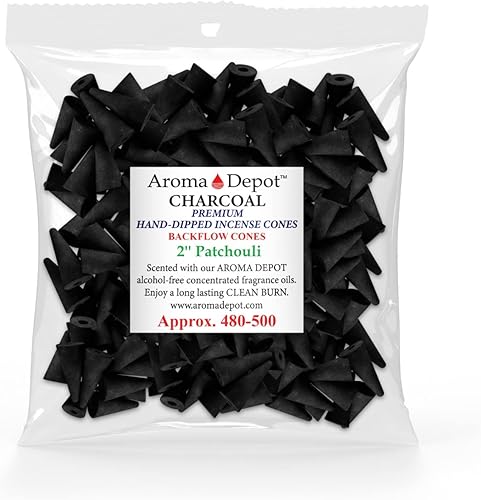 Miniatura 6 de Conos de incienso de carbón de reflujo de pachulí de 2 '' (10)