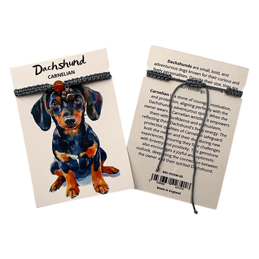 VIE The Pawstone Collection Wristlet, Dachshund, Carnelian