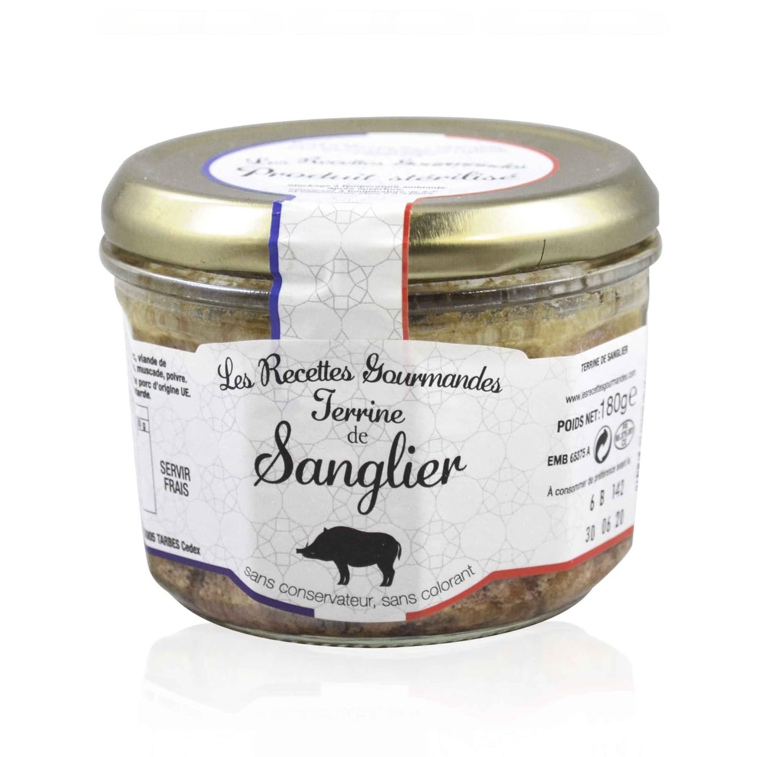 Les Recettes Gourmandes Terrine de Sanglier Wildschweinterrine Frankreich inkl. FeinWert E-Book (12 x 180g)