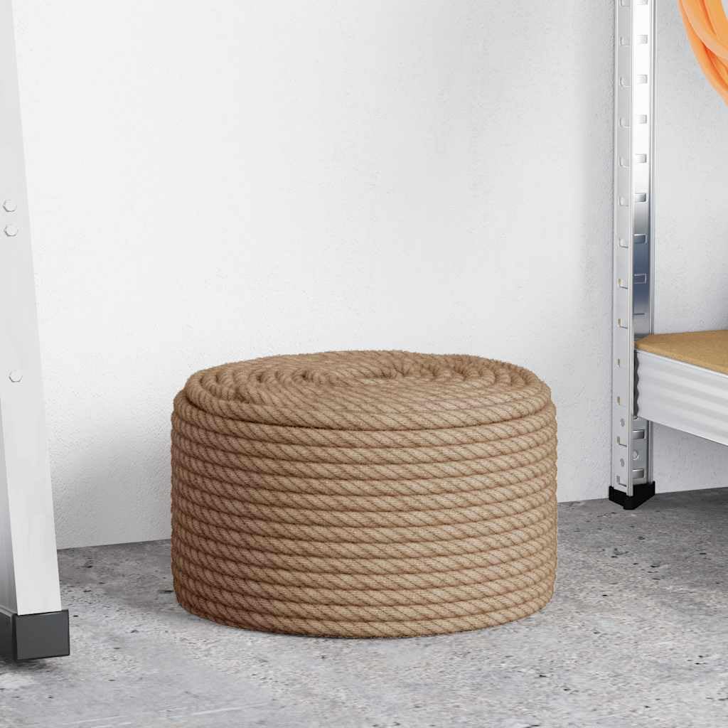 vidaXL Juteseil 100 m x 10 mm, 100% Naturjute, Braun, flexibel und langlebig, für Basteln, Nautik, Katzenkratzbaum, Garten und Dekoration
