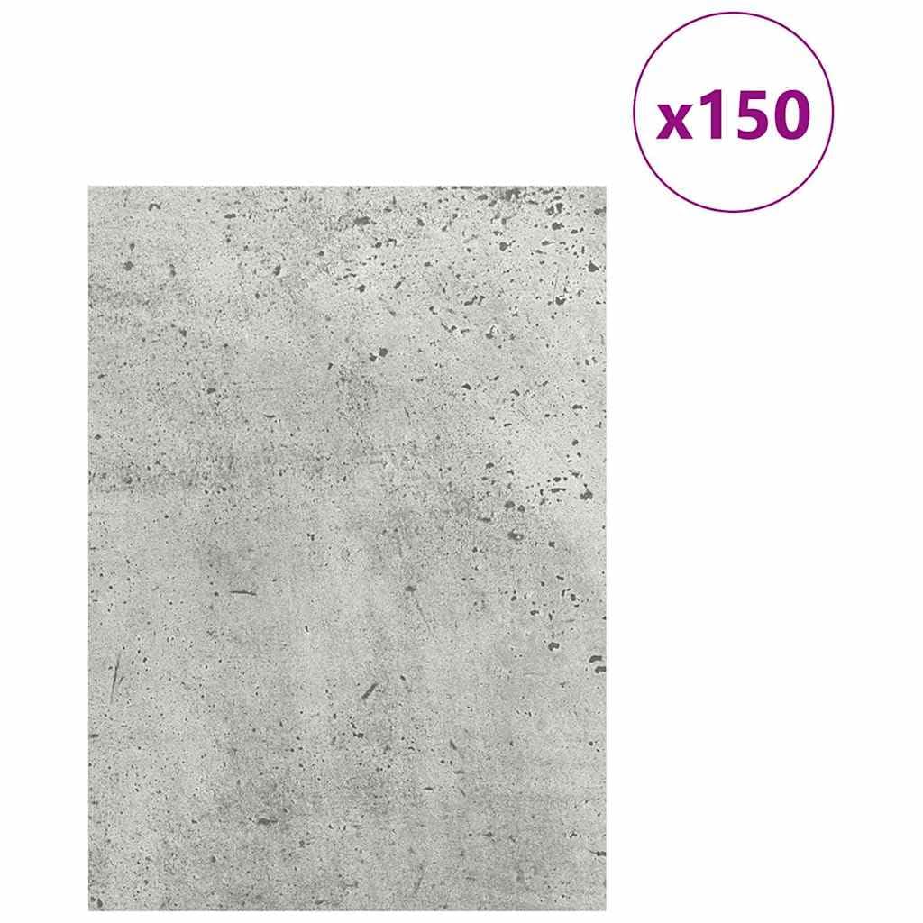 Dekoplatten 150 Pcs Beton Grau 15 x 21 x 0,27 cm Holzwerkstoff | Glatte Oberfläche, leicht schneidbar, vielseitig für Malerei und Collagen, pflegeleicht mit feuchtem Tuch