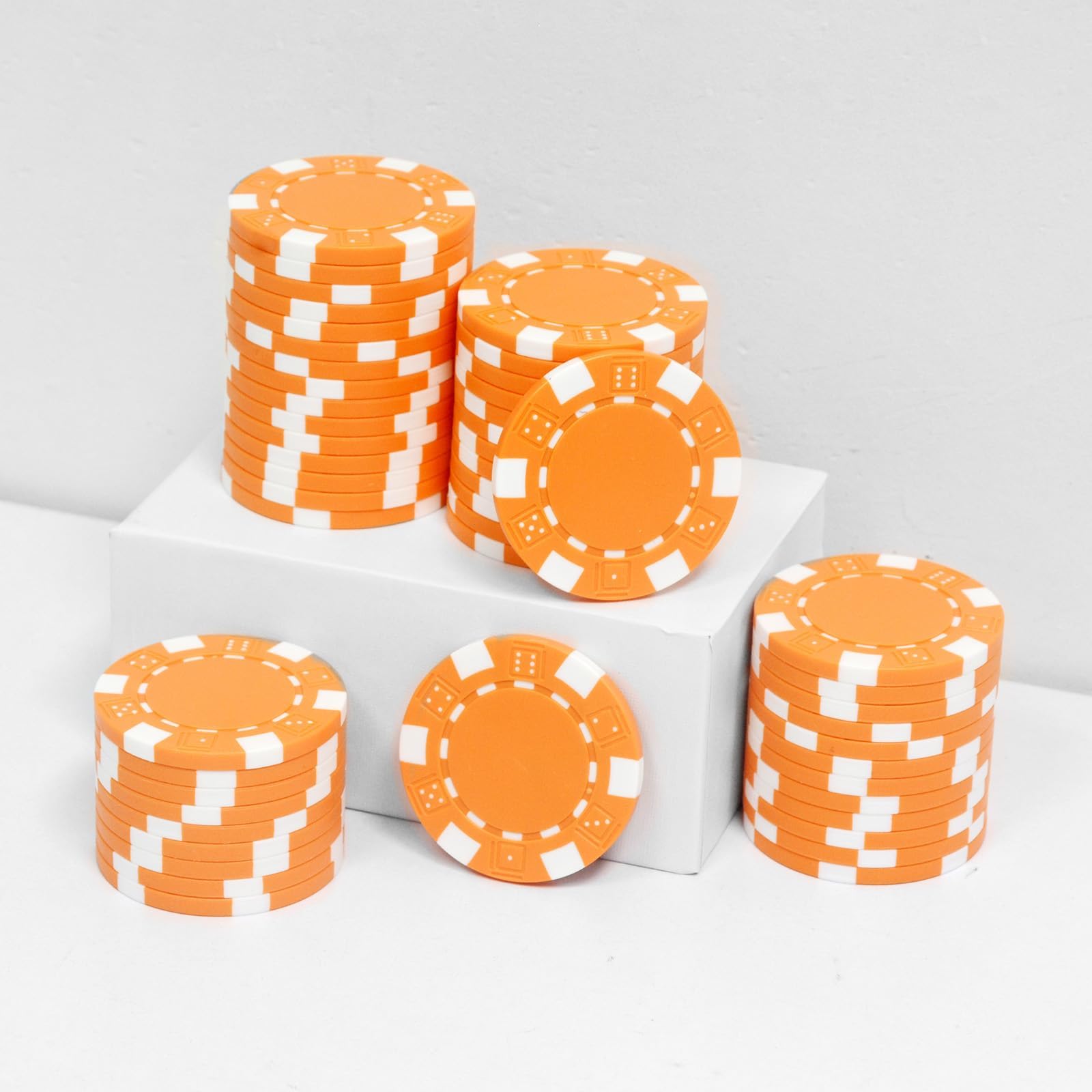 11.5 Gram Poker Chips ABS Monte Carlo Poker Chips Casino Grade Poker Chip for Texas Hold'em, Blackjack,Card Night Poker Games-Pack of 50