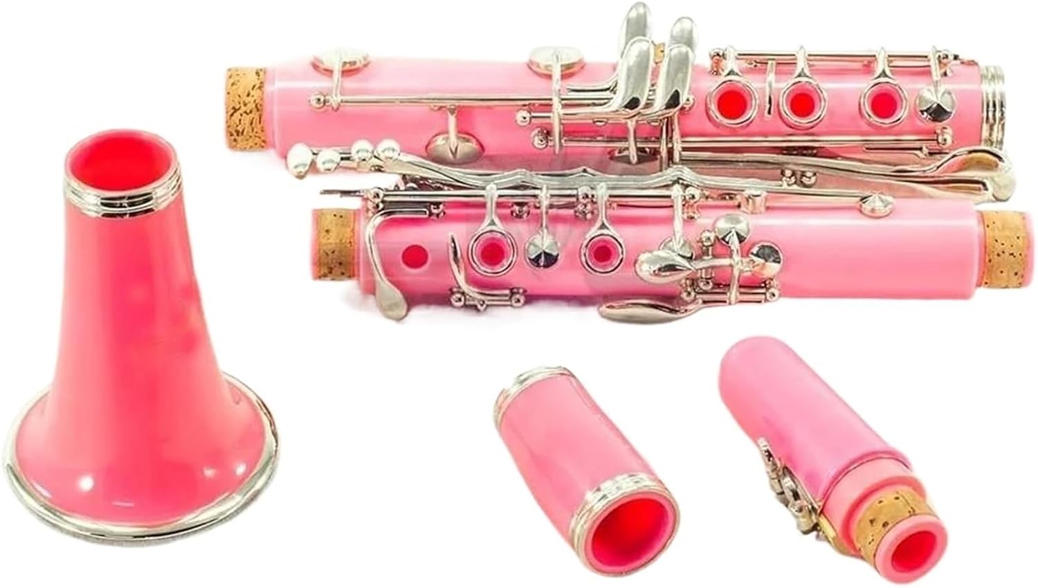 Clarinet Musical Instruments Clarinet Bb 17 Nickel Key Pink Clarinet For Beginners With 2 Hard Cases And Clarinet Set