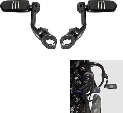 Miniatura 8 de Green-L Estribos de carretera de 1 14 pulgadas con abrazaderas largas de montaje en ángulo para Harley Touring de 1.260in