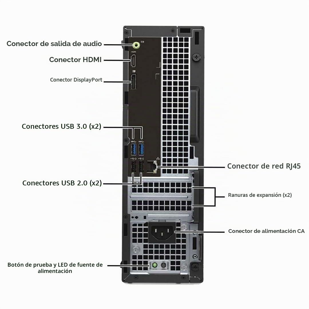 Dell Optiplex 3040 SFF - Ordenador de sobremesa (Intel Core i5-6500, 8 GB de RAM, 256 GB SSD, WiFi, Bluetooth, teclado QWERTY de EE.UU., Windows 11 Pro (reacondicionado)