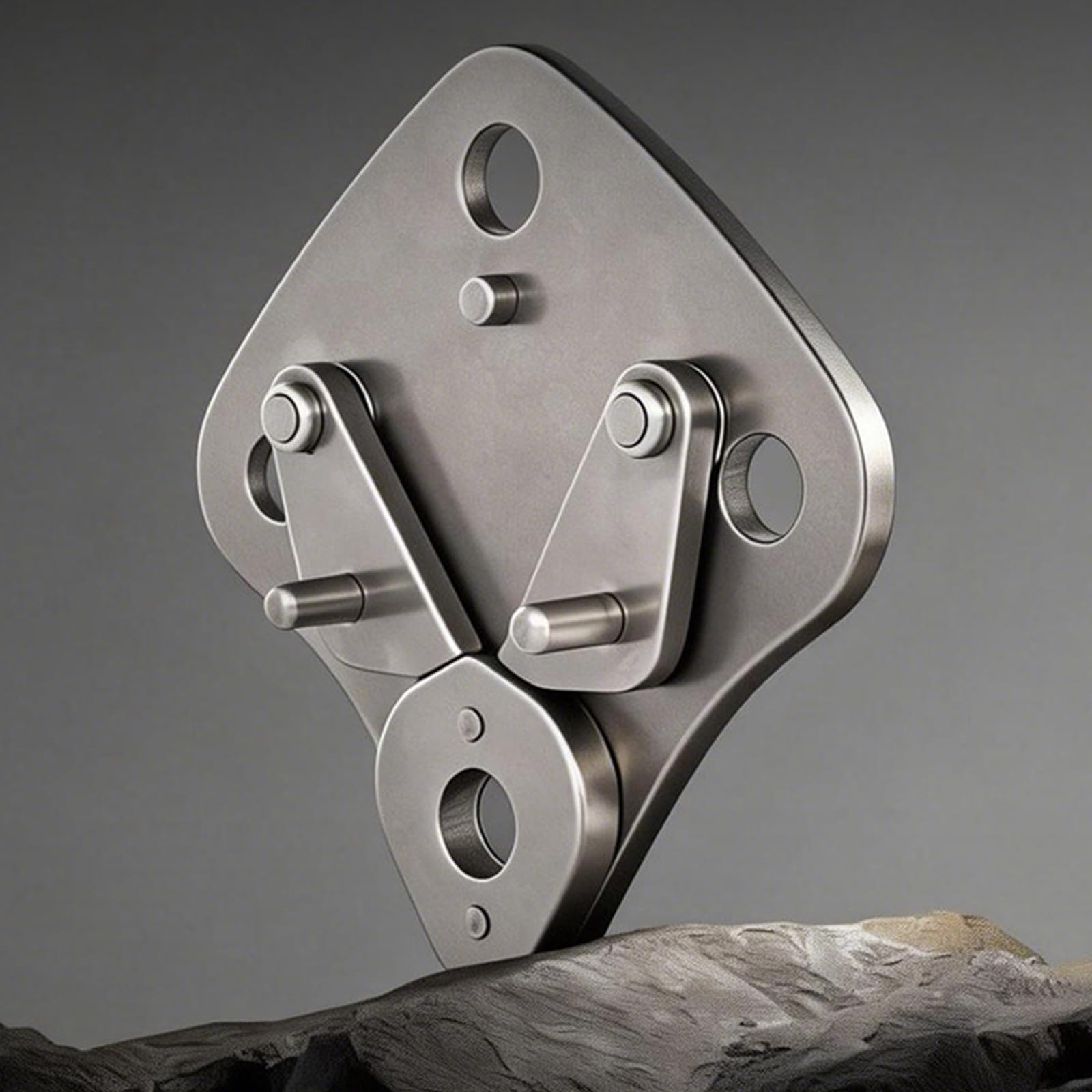 Placa de conectores continuos de acero inoxidable multifuncional adecuada para escalada segura en roca y actividades al aire libre, accesorios de escalada inoxidables