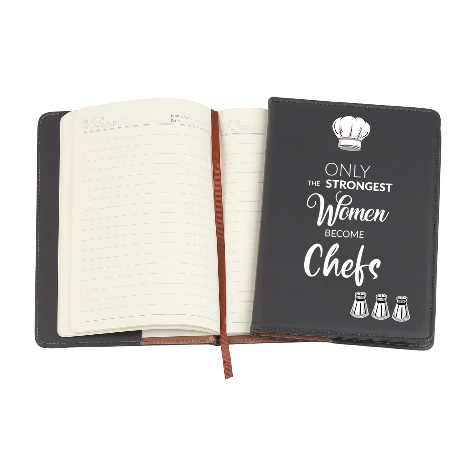 Gzrlyf Female Chef Notebook Cover Chef Recipe Journal Women Chef Gifts Culinary Gifts for Women Cooking Lover Gifts (become Chefs Notebook)