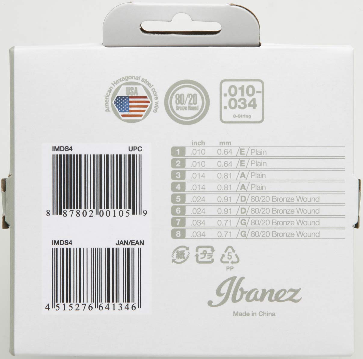 Ibanez IMDS4 8-String Mandolin String Set, Bronze - Image 2 thumbnail