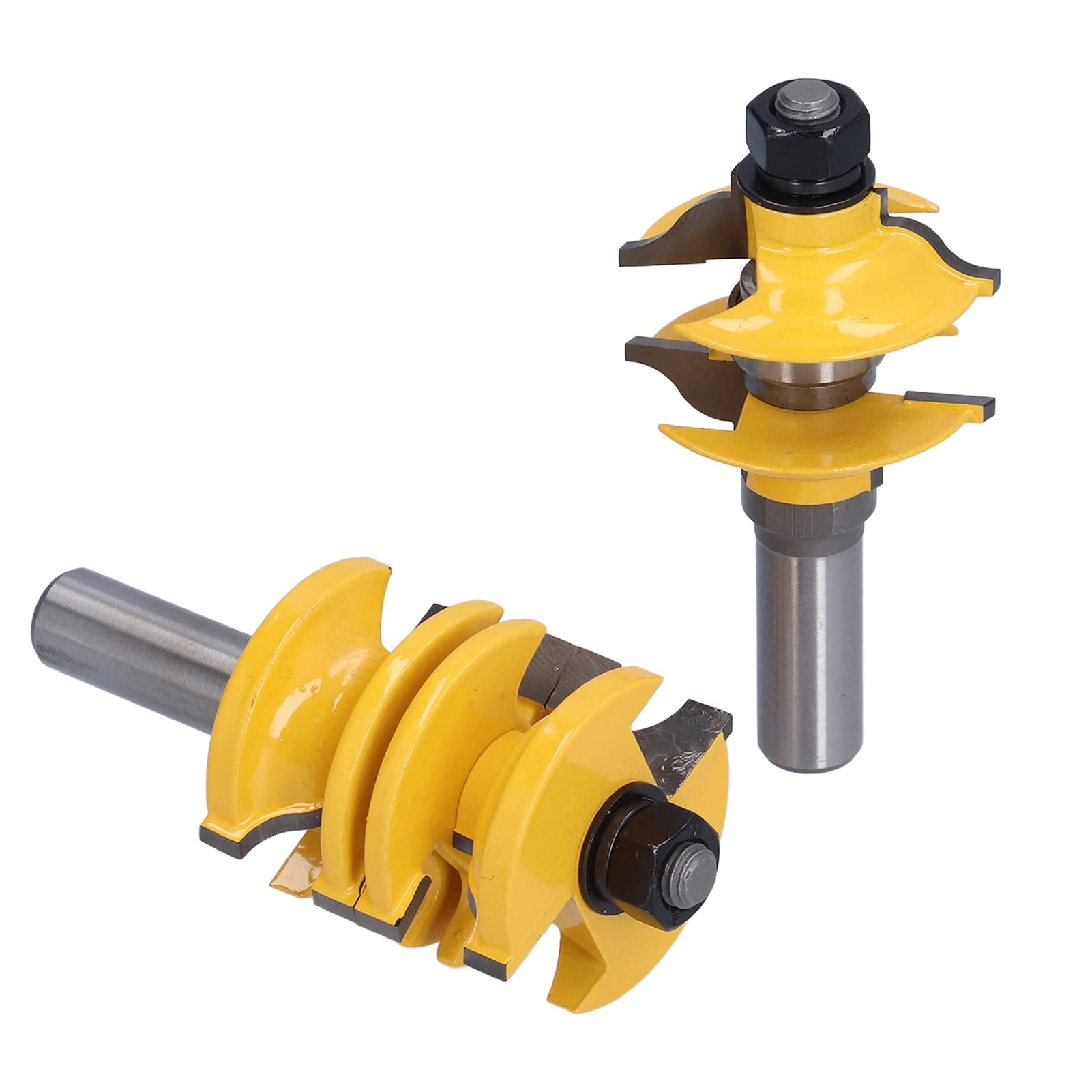 Fresa a codolo da 1/2 pollice regolabile, fresa per lavorazione del legno con guarnizioni, fresa per rifinitura di porte di armadi per CNC e utensili manuali, corpo in acciaio al