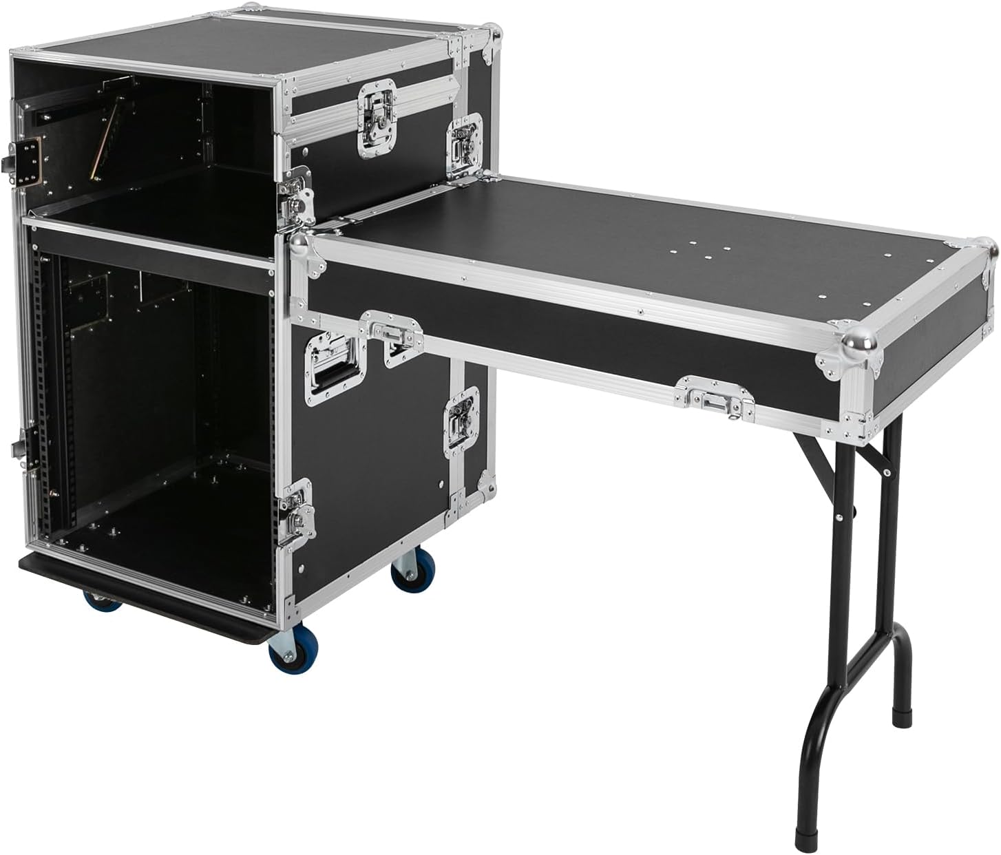 12U PA DJ Rack,PA DJ Cabinet, Network & Stereo Rack with 4 Wheels for Studios, Home Theatres, Ktvs, and Wedding Parties,Pro Tour Grade (12U)