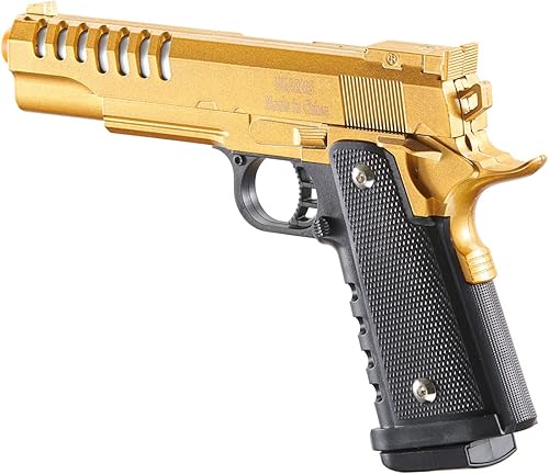 Miniatura 4 de Doble doble 2011 Airsoft pistola ligera oro y negro aleación primavera