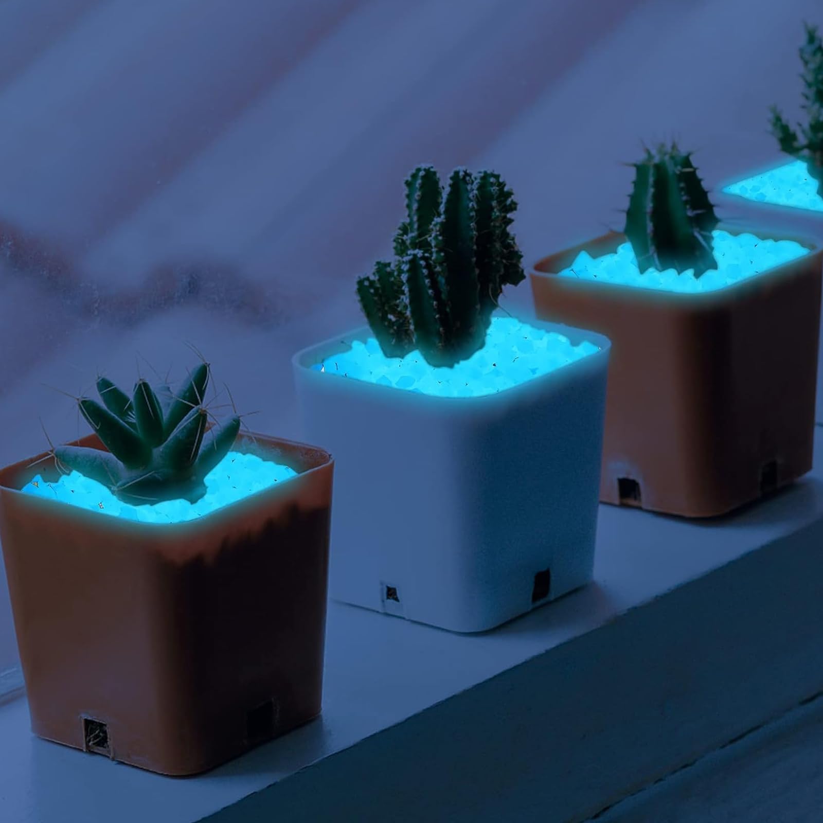 Pietre luminose Pietre preziose per bambini, 10000 pezzi di ciottoli, Pietre luminose da giardino, Pietre Babbane, Pietre di vetro, Decorazione del giardino, Diamanti colorati Pietre preziose (blu)