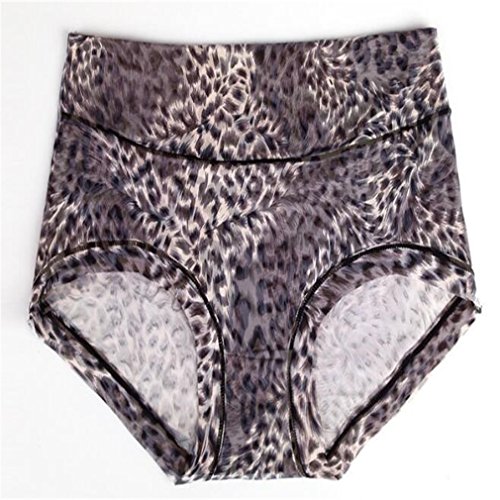 4 Pack Of Women's Underwear Of Leopard Print, With Medium Size Stretchy Soft Breathable High Middle Waist Panties #TOP5