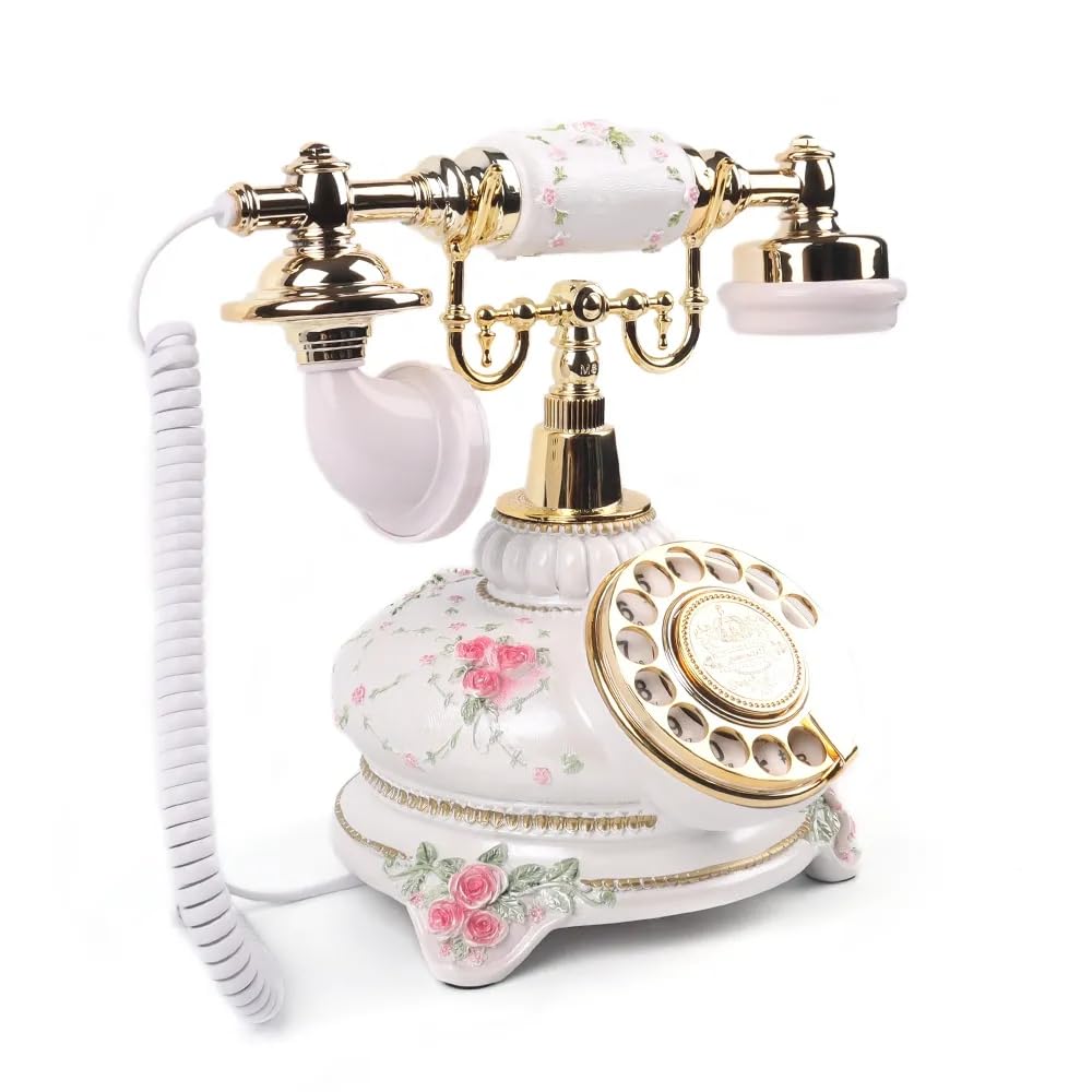 Księga gości audio telefon z darmowym znakiem ślubnym LED, klasyczny ślub retro rzemiosło ślub księga gości audio (biały)