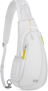 G4Free Clear Fanny pack, Mesh Sling bag Transparent Bag With Adjustable Strap Purse For Travel Festivals Sports Party