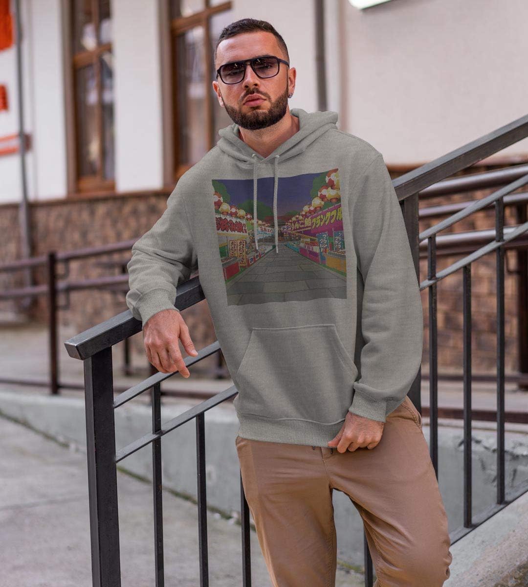 [igsticker] プリント パーカー メンズ 長袖 スウェット 綿100% 裏パイル 2XL サイズ size おしゃれ プル