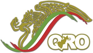 Stickers Mexico Queretaro Decal QRO Escudo Aguila Gobierno de Mex Eagle Vinyl Car Window Truck Laptop Bumper 7 in.
