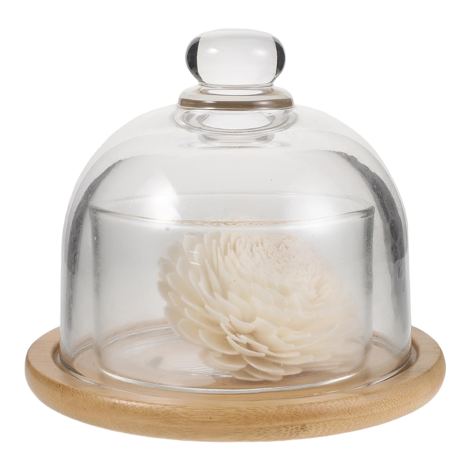 Zerodeko 1 Set di diffusore di aromi a Campana in Vetro con Base in bambù