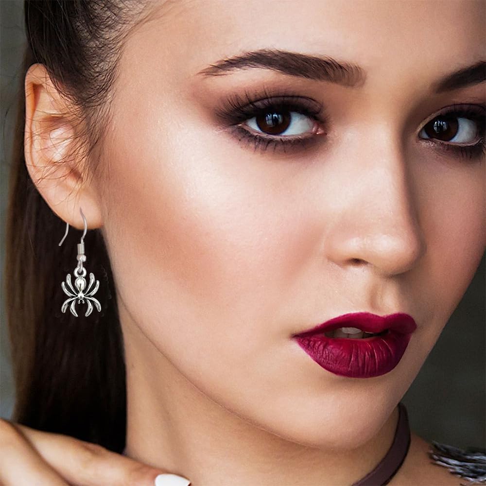 50Pcs Silver Spider Charms Pendants Gothic Antique Silver Alloy Spider Charms for Jewelry Making Bracelets Keychain Earrings DIY - Image 4