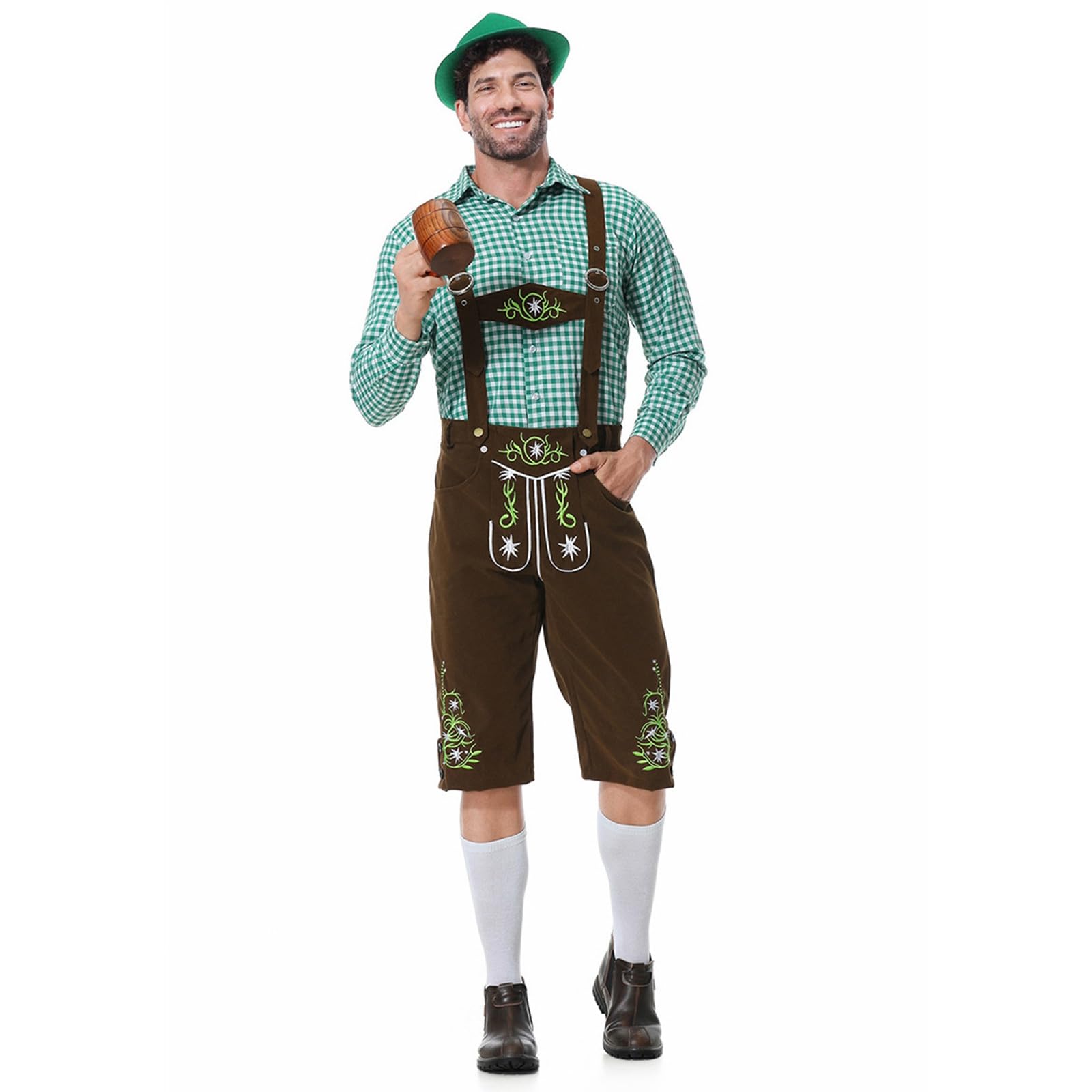Generisch 2026 Neuer bestickter Deutscher Bieranzug mit Hosenträgern, bestickter Hosenträgeranzug