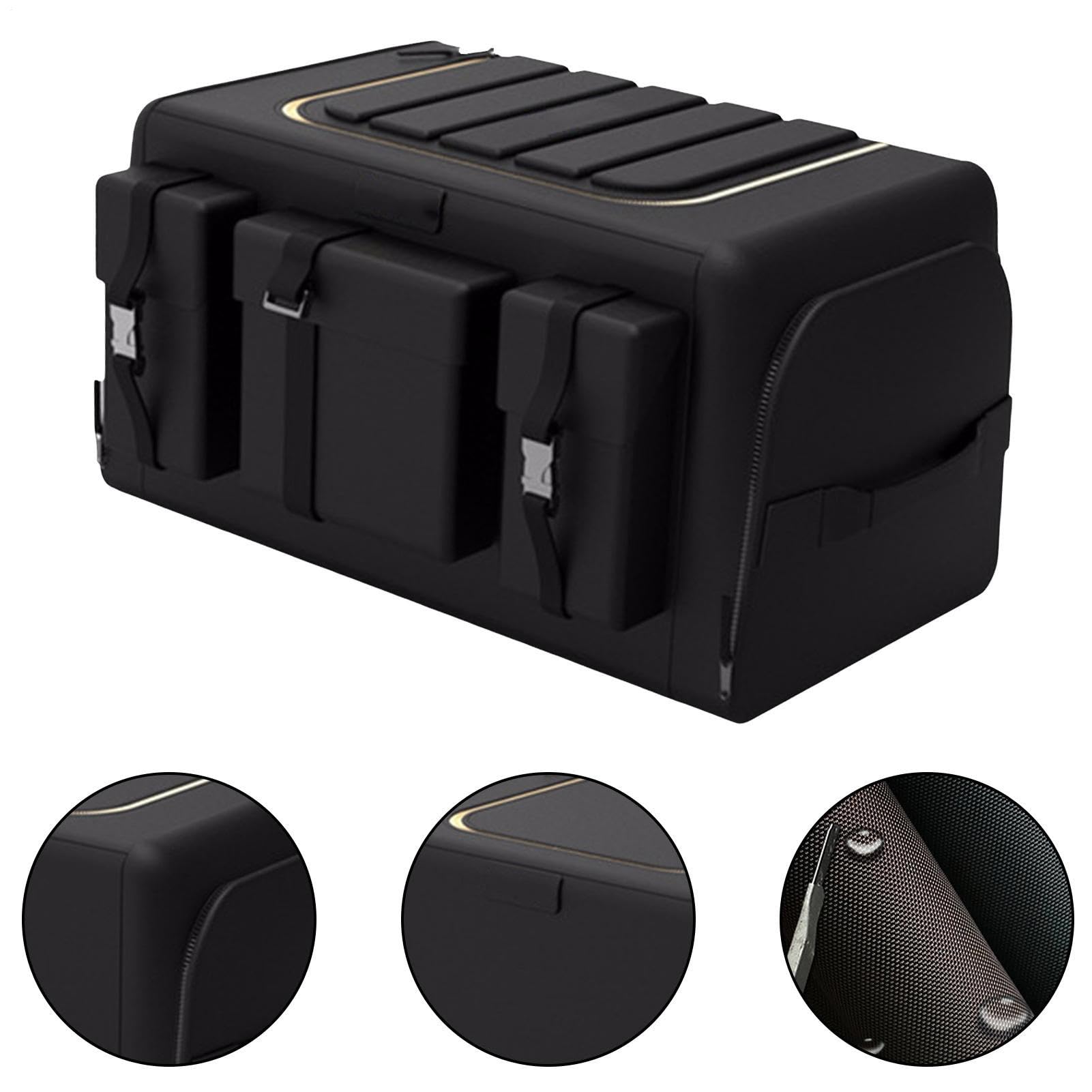 Organizador de camiones - maletero, soporte para alimentos, organizador de | SUV, contenedor de almacenamiento, carga para alimentos, equipos deportivos y kits de emergencia, coches ideales, vehículos