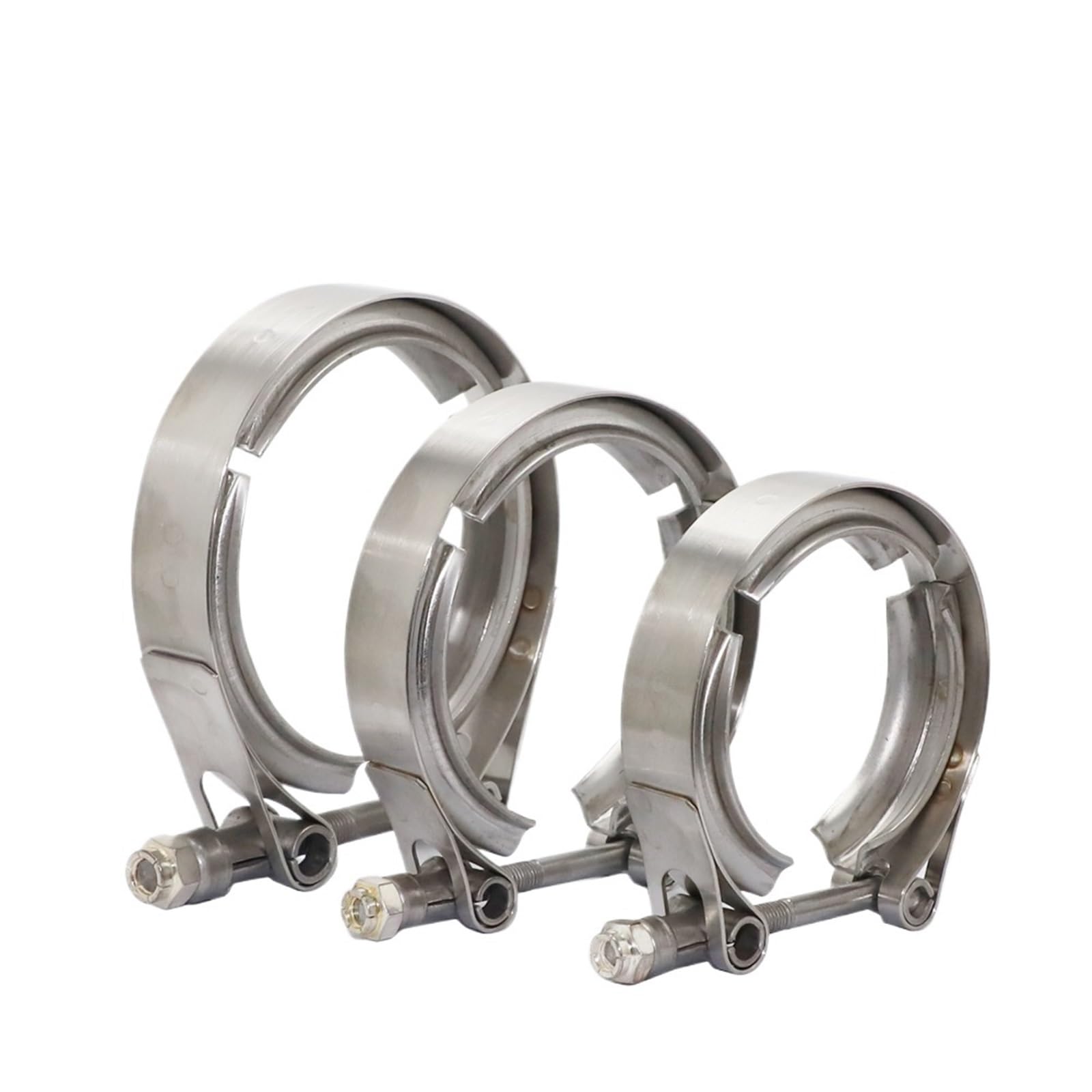 Pipe Clamp Multi Diameter V Band Flange Connector Clamp for Turbo and Vehicle Exhaust Pipe Link Setup(3.5 inch 89mm)