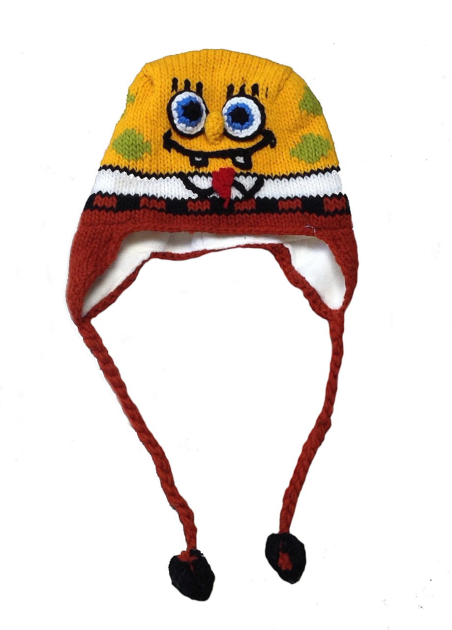Czerwono-żółta czapka dziecięca unisex zimowa figurka model z nausznikami, żółty, 5 lat