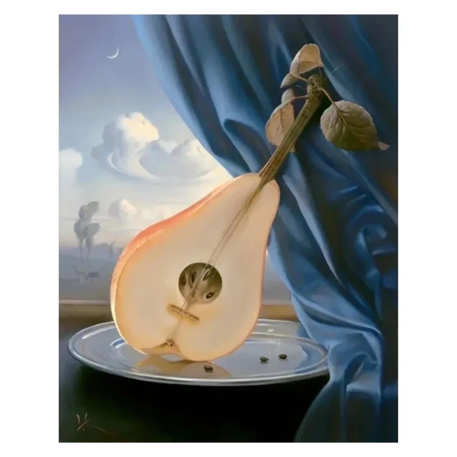 Xenite P Wall Art Canvas Rints Surrealism Oster Abstract Landscape Canvas Ainting And Rint Home Wall Art Ictures Decoration(,50X70cm)