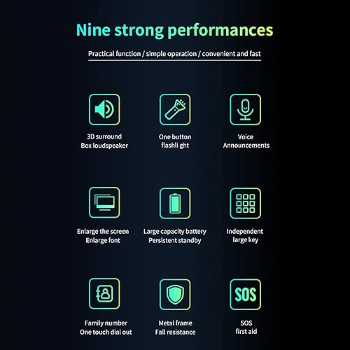 Miniatura 6 de Teléfono 2G desbloqueado retro resistente para personas mayores, pantalla HD de 2.4 pulgadas, doble SIM, botón grande, batería de 16800 mAh,