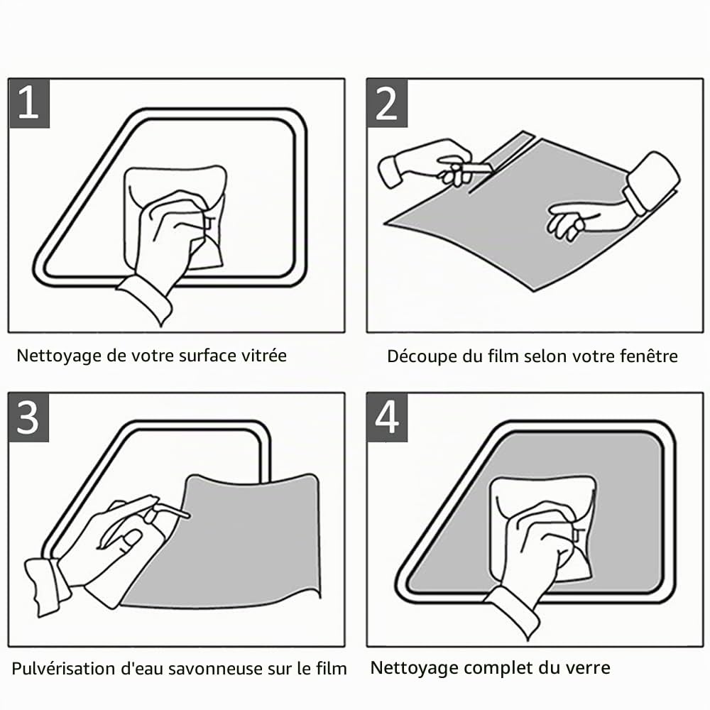 ETOPARS 76cm x 3m 5% VLT Film de Teinte de Vitre Voiture Film de Fenêtre Film Teinté Autocollant Verre Film Solaire Teinté Fumée Véhicule
