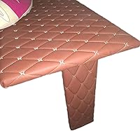 Vista 6 de Tela de espuma acolchada de vinilo de piel sintética de diamante con respaldo de espuma de 1/4 pulgadas de grosor para tapicería, cabeceras