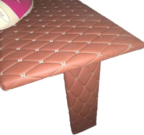 Miniatura 6 de Tela de espuma acolchada de vinilo de piel sintética de diamante con respaldo de espuma de 14 pulgadas de grosor para tapicería, cabeceras de