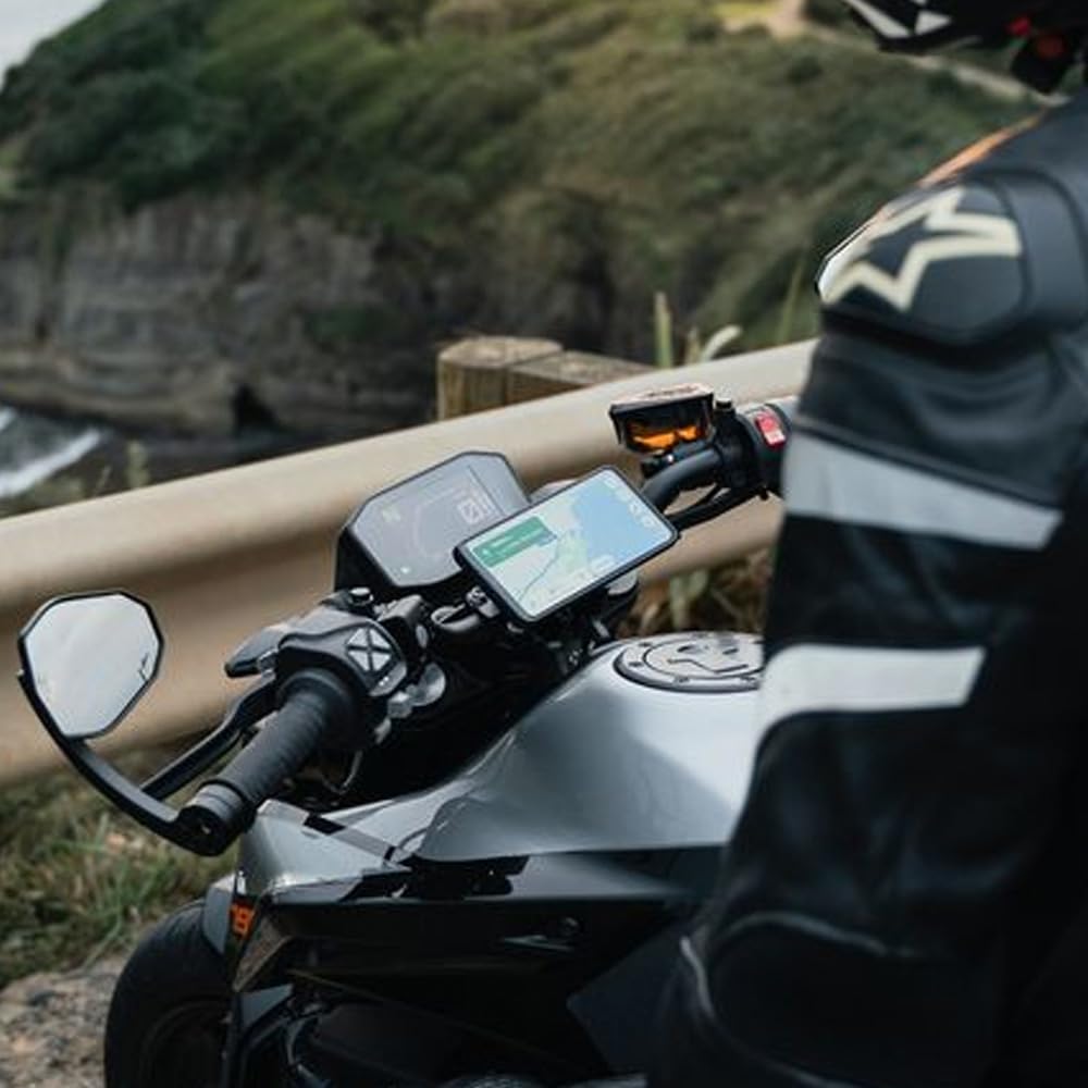 Quad Lock Support Téléphone pour Guidon de Moto Pro avec Amortisseur de Vibrations et Coque MAG pour iPhone XR