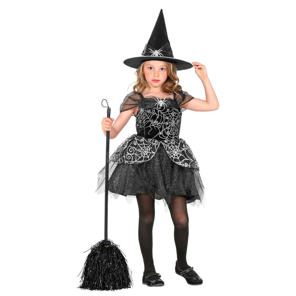 CARTOON Costume di carnevale + accessori, Strega, Witch, scopa, cappello, vestito, travestimento, per bambini, halloween, feste a tema