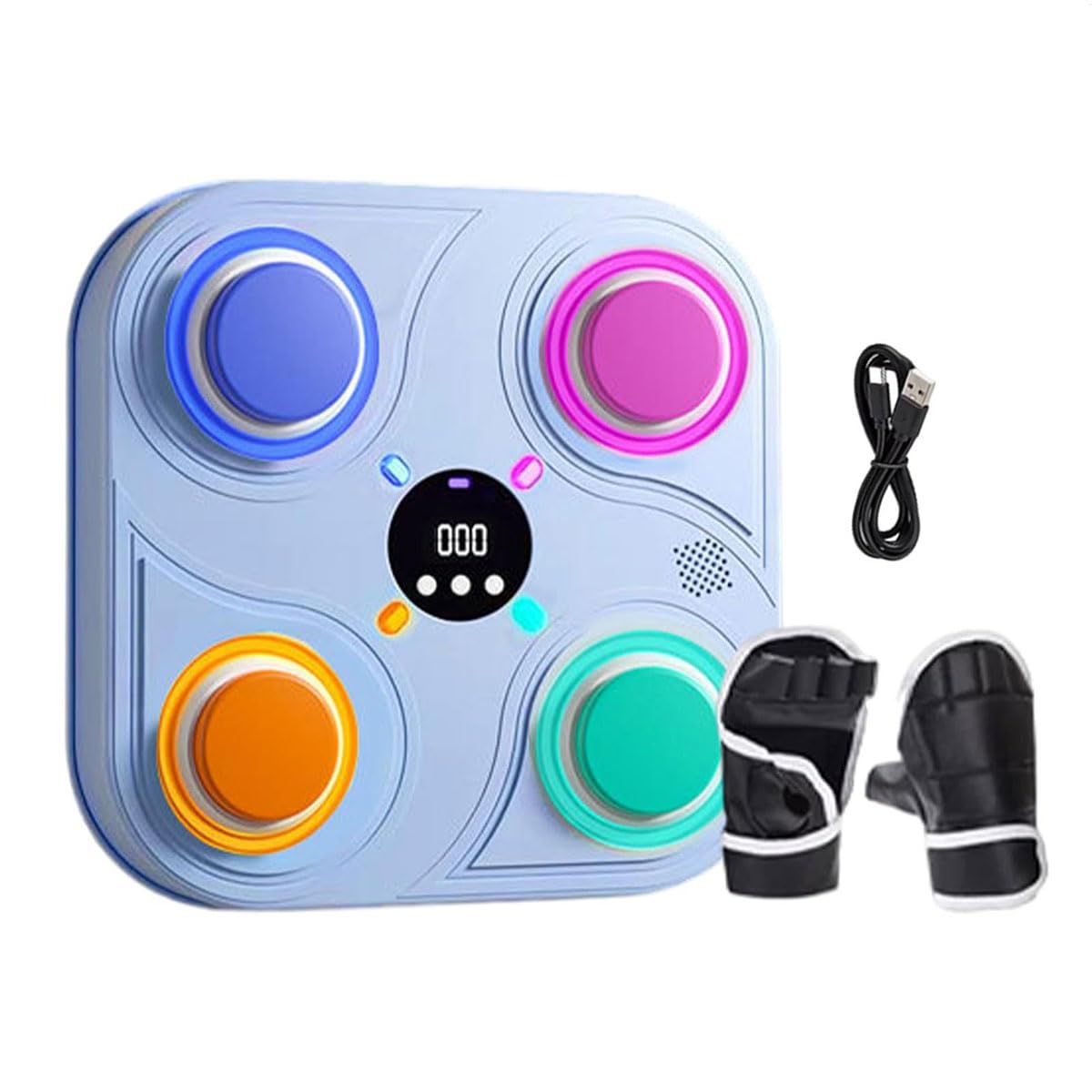 Machine de boxe musicale intelligente : cible de frappe murale interactive USB A