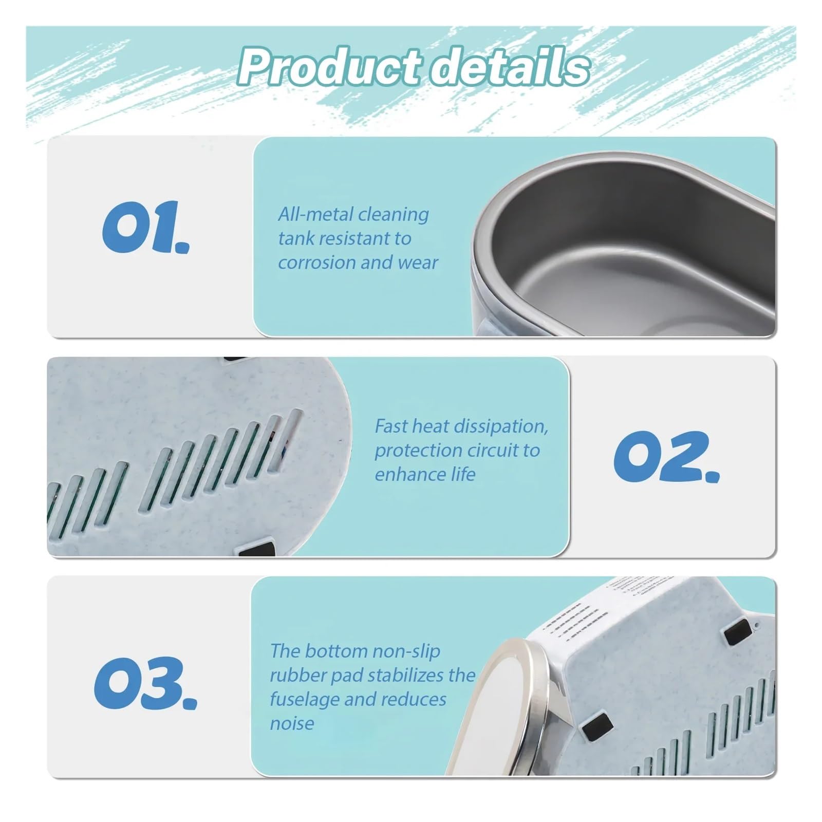 Ultradźwiękowy Środek Czyszczący 50 W Sonicator Bath 40 Khz Do Zegarków Soczewki Kontaktowe Okulary Protezy Zęby Elektryczny Makijaż Golarka Skuteczne Profesjonalne Czyszczenie