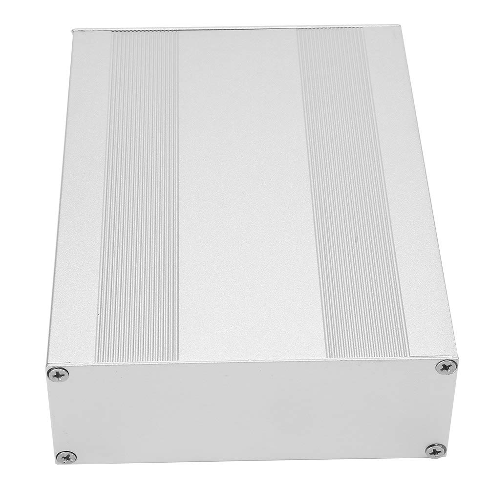 Aluminiumkasten PCB Instrumenten Kühlbox Electronic Project Case 54×145 ×200mm, Silber